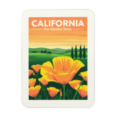 Vintages Kalifornien Magnet (Vertikal)