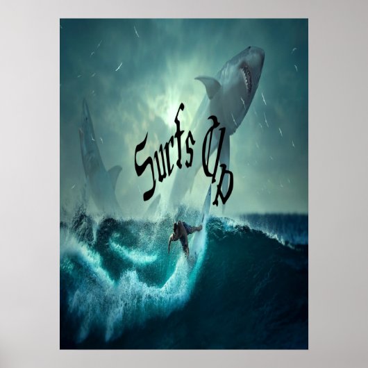 Vintages Kalifornien Surf Poster (Vorne)