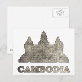 Vintages Kambodscha Postkarte (Vorne/Hinten)
