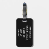 Vintages Kameraobjektiv Gepäckanhänger (Rückseite vertikal)