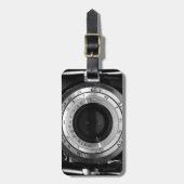 Vintages Kameraobjektiv Gepäckanhänger (Vorderseite vertikal)