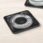 Vintages Kameraobjektiv Getränkeuntersetzer (Linke Seite)