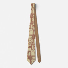 Vintages Kameratyp in braunen Farben Krawatte