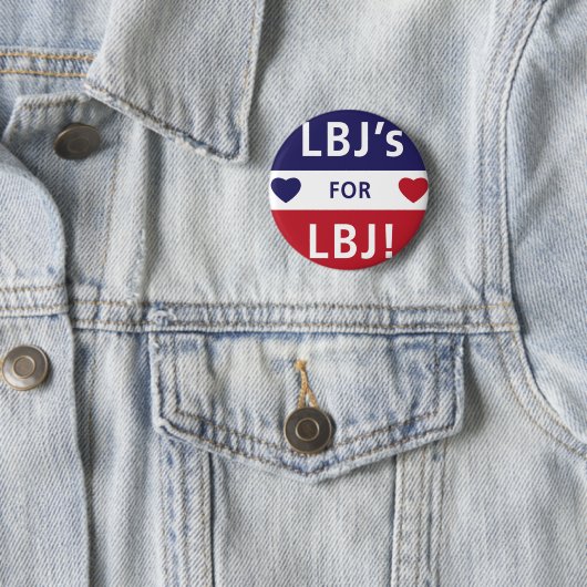 Vintages Kampagnen-Logo LBJ Button (Beispiel)