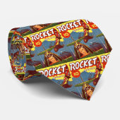 Vintages Kämpfer-Flugzeug-Comic Krawatte (Gerollt)