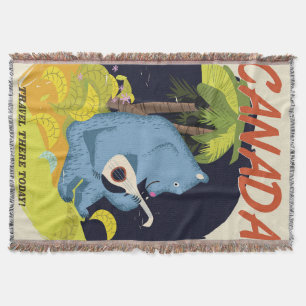 Vintages kanadisches Reiseplakat Decke