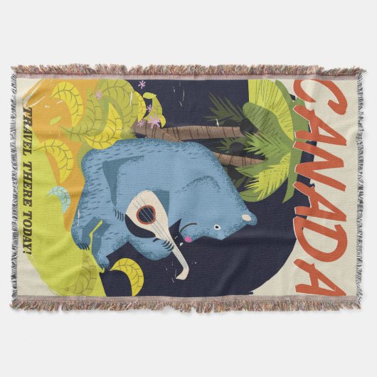 Vintages kanadisches Reiseplakat Decke (Vorderseite)