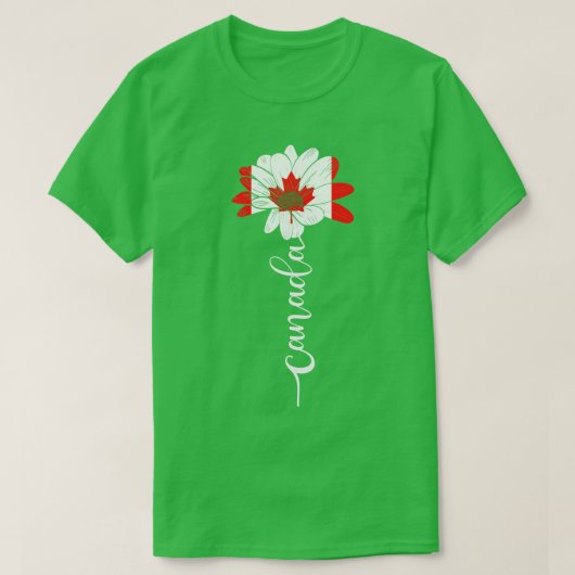 Vintages kanadisches Sonnenblumen-Flag Kanada Love T-Shirt (Design vorne)