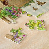 Vintages Kaninchen und Ostereier Puzzle (Seite)
