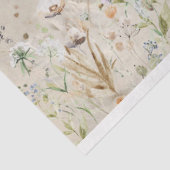 Vintages Kaninchen und Wildblumen Seidenpapier (Ausschnitt)