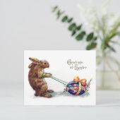 Vintages Kanincheneier Feiertagspostkarte (Stehend Vorderseite)