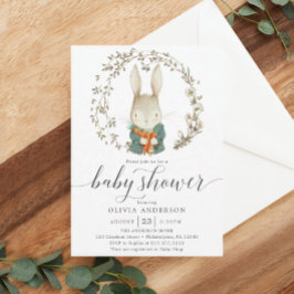 Vintages Kaninchengeschlecht - Neutrale Babydusche Einladung