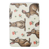 Vintages Kaninchenmuster Badematte (Vorderseite Vertikal)