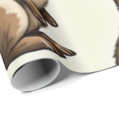 Vintages Kaninchenmuster Geschenkpapier (Rolleneckpunkt)