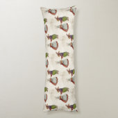 Vintages Kaninchenpaar in Viktorianischer Kleidung Seitenschläferkissen (Rückseite (Vertikal))