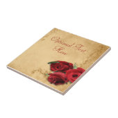 Vintages Karamellbraun und Rose Fliese (Seite)
