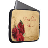 Vintages Karamellbraun und Rose Laptopschutzhülle (Vorne Rechts)