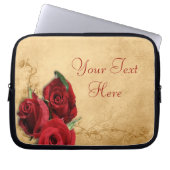 Vintages Karamellbraun und Rose Laptopschutzhülle (Vorderseite)