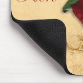 Vintages Karamellbraun und Rose Mousepad (Ecke)