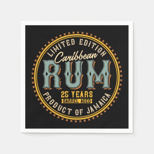 Vintages Karibikrennen Serviette (Vorderseite)