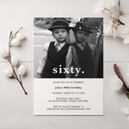 Vintages Kariertes 60. Geburtstag Foto Einladung