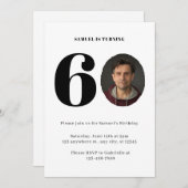 Vintages Kariertes 60. Geburtstag Foto Einladung (Vorne/Hinten)