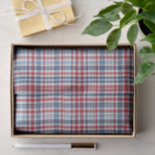 Vintages, kariertes, blaues Muster Seidenpapier (Geschenk)