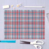 Vintages, kariertes, blaues Muster Seidenpapier (Handwerk)