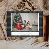 Vintages Kariertes Foto der Marine Feiertagskarte