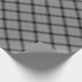 Vintages kariertes schwarz-weißes Diagonalmuster Geschenkpapier (Ecke)
