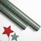 Vintages Kariertes Weihnachtswrapping Paper - Sage Geschenkpapier