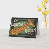 Vintages Karl Hagenbecks Tierpark Circus Poster Karte (Gelbe Blume)