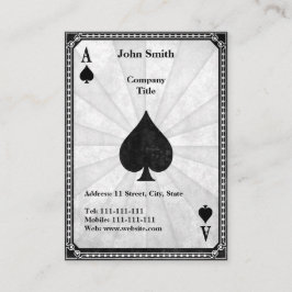 Vintages Karoass Visitenkarte