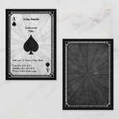 Vintages Karoass Visitenkarte (Vorne/Hinten)