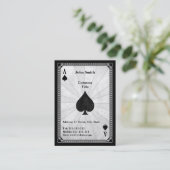 Vintages Karoass Visitenkarte (Stehend Vorderseite)