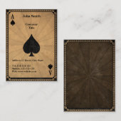 Vintages Karoass Visitenkarte (Vorne/Hinten)