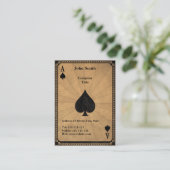 Vintages Karoass Visitenkarte (Stehend Vorderseite)