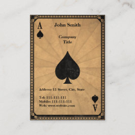 Vintages Karoass Visitenkarte