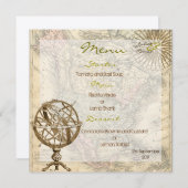 Vintages Karten-Menü Menükarte (Vorne/Hinten)