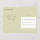 Vintages Kartenabenteuer beginnt einzigartiger Abs Einladungspostkarte (Rückseite)