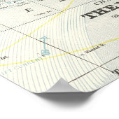 Vintages Kartenabenteuer erwartet Baby Shower-Zeic Poster (Ecke)