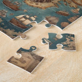 Vintages Kartenabenteuer Puzzle (Seite)