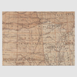 Vintages Kartendesign 12 Seidenpapier