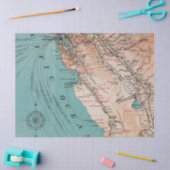 Vintages Kartendesign 6 Seidenpapier (Basteln)