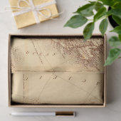 Vintages Kartendesign 7 Seidenpapier (Geschenk)