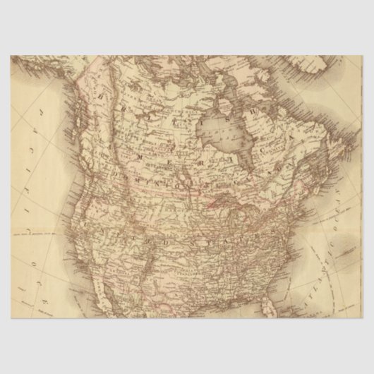 Vintages Kartendesign 7 Seidenpapier (Vorderseite)