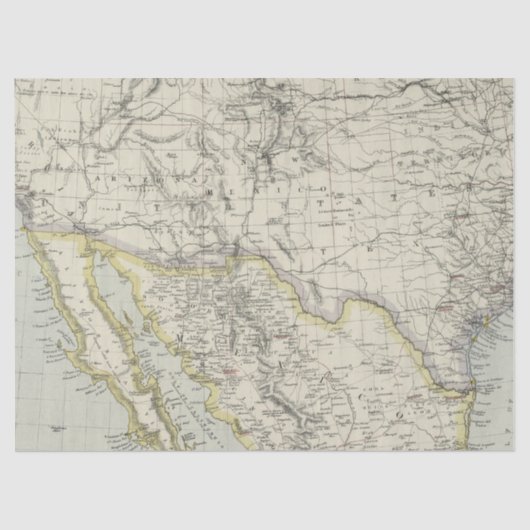 Vintages Kartendesign 8 Seidenpapier (Vorderseite)