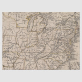 Vintages Kartendesign 9 Seidenpapier