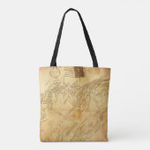 Vintages Kartenhintergrundpapier Tasche (Rückseite)