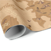 Vintages Kartenmuster Geschenkpapier (Rolleneckpunkt)